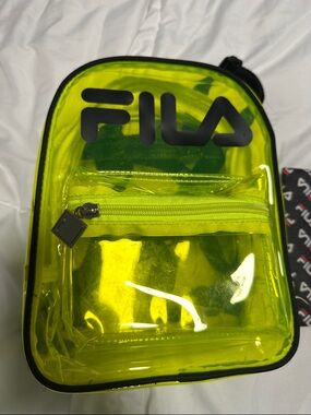 FILA Neon Transparent Mini Backpack